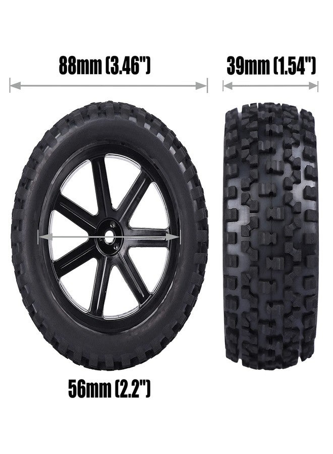Aimrock 12mm Hex 2.2'' Pre-Glued RC Buggy Wheels and Tires, Out Dia. 3.5'' for 1/10 1/12 1/14 1/16 Off-Road RC Buggy Truck, Set of 4 - Image 3